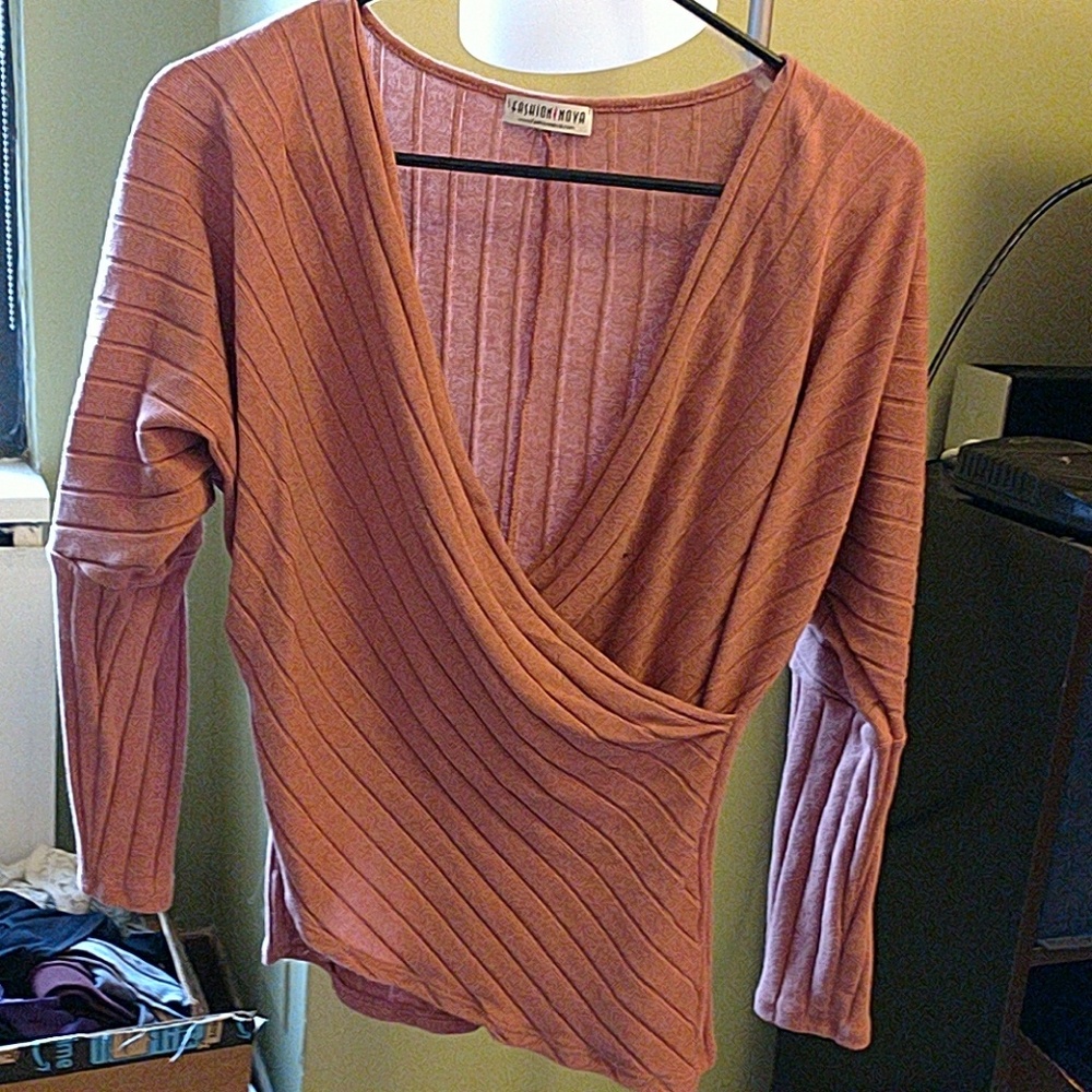 Fashion Nova wrap front top S